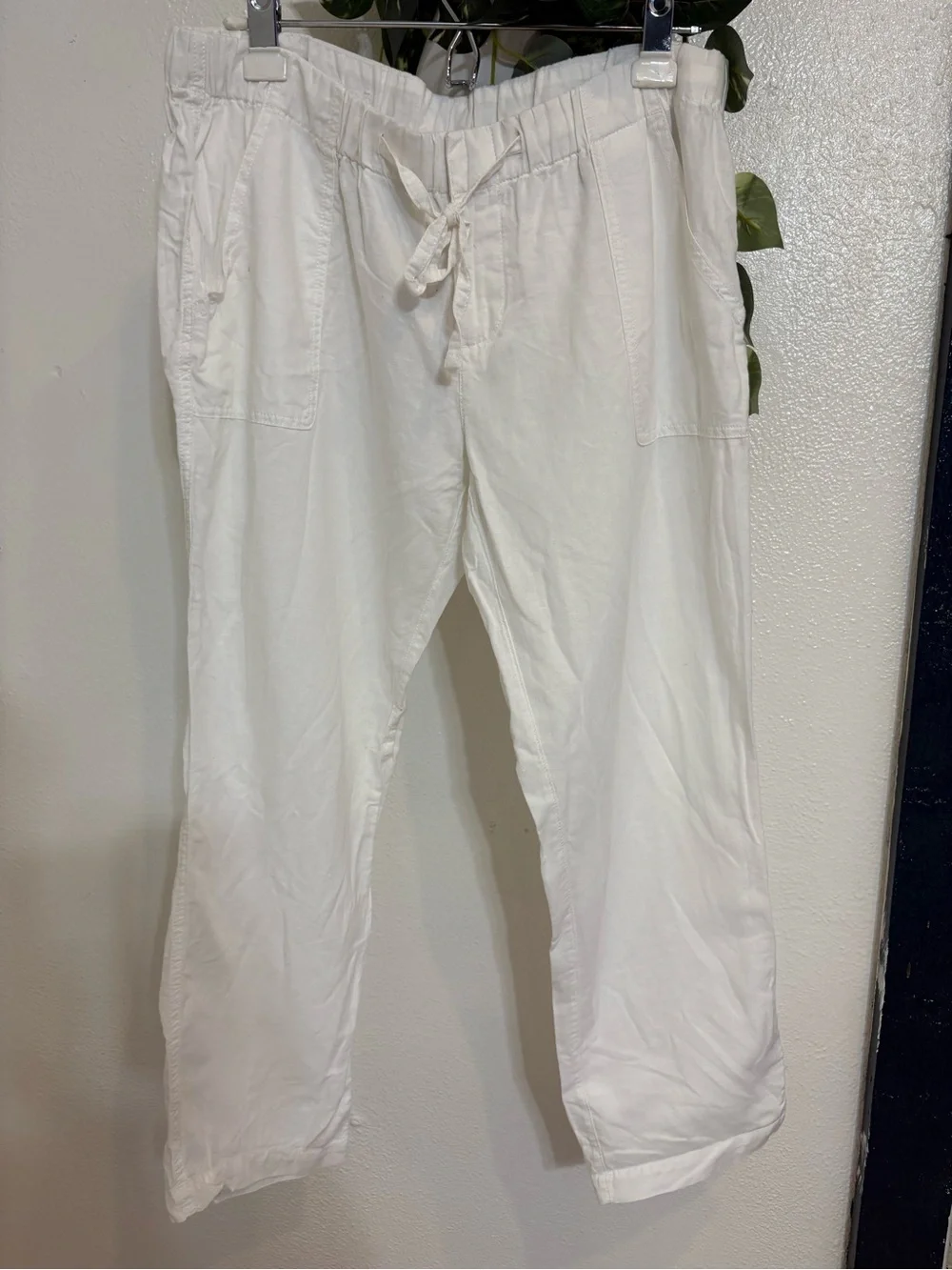 Columbia Linen Blend Capri Pants Size Large White